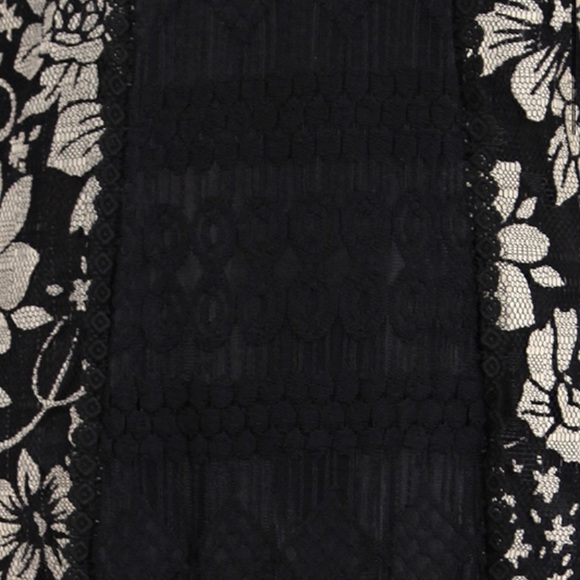 a’ Reve Black/Cream Dress w/ Fringe - Picture 5 of 6